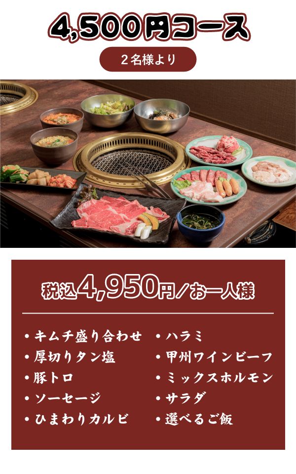 4,500円コース